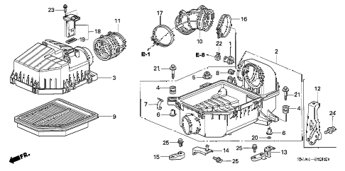 2008 civic EX 4 DOOR 5AT AIR CLEANER (1.8L) diagram 2008 civic EX 4 DOOR 5AT AIR CLEANER (1.8L) diagram
