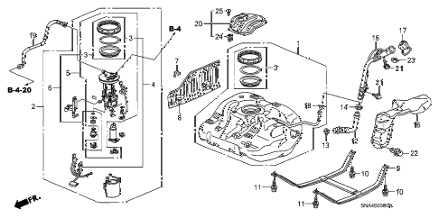 2008 civic DX(AC) 4 DOOR 5AT FUEL TANK (1) diagram 2008 civic DX(AC) 4 DOOR 5AT FUEL TANK (1) diagram