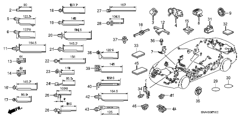 2007 civic EX(NAV) 4 DOOR 5AT HARNESS BAND - BRACKET diagram 2007 civic EX(NAV) 4 DOOR 5AT HARNESS BAND - BRACKET diagram
