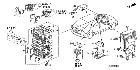 2008 civic EX 4 DOOR 5AT CONTROL UNIT (CABIN) (1) diagram 2008 civic EX 4 DOOR 5AT CONTROL UNIT (CABIN) (1) diagram