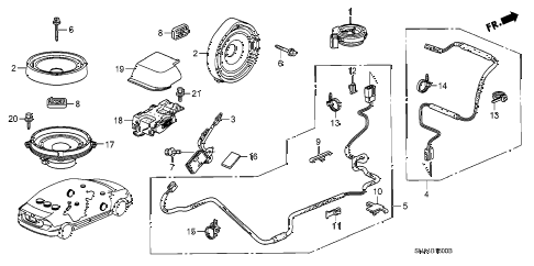 2007 civic DX 4 DOOR 5AT ANTENNA - SPEAKER (1) diagram 2007 civic DX 4 DOOR 5AT ANTENNA - SPEAKER (1) diagram