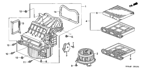 2006 civic EX(NAV) 4 DOOR 5AT HEATER BLOWER diagram 2006 civic EX(NAV) 4 DOOR 5AT HEATER BLOWER diagram