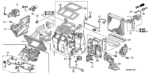 2007 civic EX 4 DOOR 5AT HEATER UNIT diagram 2007 civic EX 4 DOOR 5AT HEATER UNIT diagram