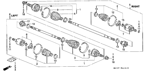 2007 civic DX 4 DOOR 5AT DRIVESHAFT (AT) diagram 2007 civic DX 4 DOOR 5AT DRIVESHAFT (AT) diagram