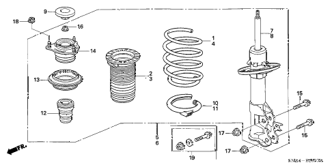 2008 civic EX(TRANS-#MPCA-2* 4 DOOR 5AT FRONT SHOCK ABSORBER diagram 2008 civic EX(TRANS-#MPCA-2* 4 DOOR 5AT FRONT SHOCK ABSORBER diagram