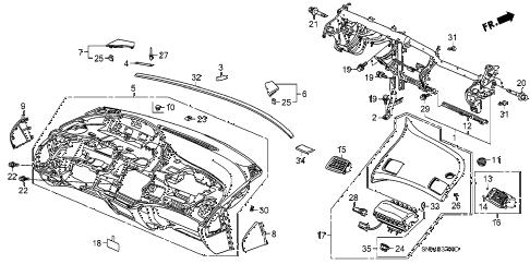 2008 civic EX 4 DOOR 5AT INSTRUMENT PANEL diagram 2008 civic EX 4 DOOR 5AT INSTRUMENT PANEL diagram