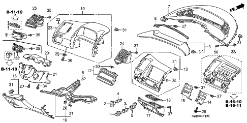 2006 civic EX(NAV) 4 DOOR 5AT INSTRUMENT PANEL GARNISH (DRIVER SIDE) diagram 2006 civic EX(NAV) 4 DOOR 5AT INSTRUMENT PANEL GARNISH (DRIVER SIDE) diagram