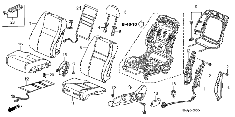 2008 civic EX 4 DOOR 5AT FRONT SEAT (L.) (1) diagram 2008 civic EX 4 DOOR 5AT FRONT SEAT (L.) (1) diagram