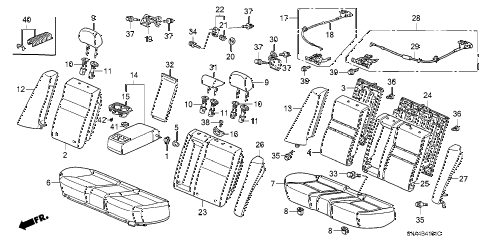 2008 civic EX(TRANS-#MPCA-2* 4 DOOR 5AT REAR SEAT (FALL DOWN SEPARATELY) diagram 2008 civic EX(TRANS-#MPCA-2* 4 DOOR 5AT REAR SEAT (FALL DOWN SEPARATELY) diagram