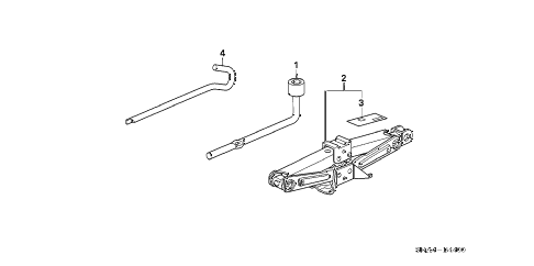 2007 civic EX 4 DOOR 5AT TOOLS - JACK diagram 2007 civic EX 4 DOOR 5AT TOOLS - JACK diagram