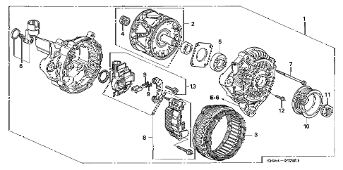 2007 civic EX(NAV) 4 DOOR 5AT ALTERNATOR (MITSUBISHI) (1.8L) diagram 2007 civic EX(NAV) 4 DOOR 5AT ALTERNATOR (MITSUBISHI) (1.8L) diagram