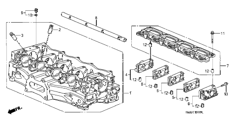 2008 civic EX 4 DOOR 5AT CYLINDER HEAD (1.8L) diagram 2008 civic EX 4 DOOR 5AT CYLINDER HEAD (1.8L) diagram