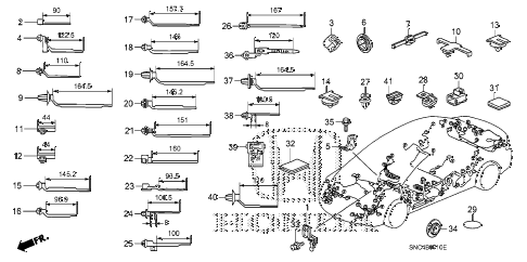 2009 civic MX(HYBRID LEATHER 4 DOOR CVT HARNESS BAND - BRACKET diagram 2009 civic MX(HYBRID LEATHER 4 DOOR CVT HARNESS BAND - BRACKET diagram