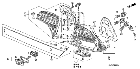 2011 civic MX(HYBRID LEATHER 4 DOOR CVT TAILLIGHT - LICENSE LIGHT diagram 2011 civic MX(HYBRID LEATHER 4 DOOR CVT TAILLIGHT - LICENSE LIGHT diagram
