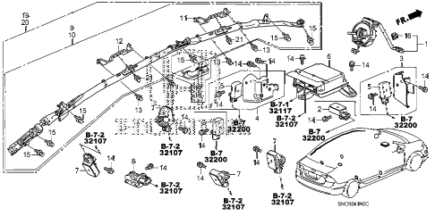 2010 civic MX(HYBRID NAVI) 4 DOOR CVT SRS UNIT diagram 2010 civic MX(HYBRID NAVI) 4 DOOR CVT SRS UNIT diagram