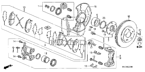 2009 civic MX(HYBRID LEATHER 4 DOOR CVT FRONT BRAKE diagram 2009 civic MX(HYBRID LEATHER 4 DOOR CVT FRONT BRAKE diagram
