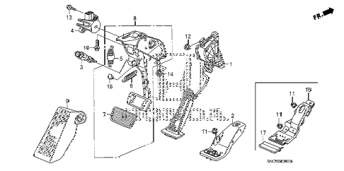 2011 civic MX(HYBRID) 4 DOOR CVT PEDAL diagram 2011 civic MX(HYBRID) 4 DOOR CVT PEDAL diagram