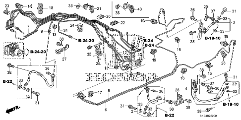 2010 civic MX(HYBRID NAVI) 4 DOOR CVT BRAKE LINES (VSA) diagram 2010 civic MX(HYBRID NAVI) 4 DOOR CVT BRAKE LINES (VSA) diagram