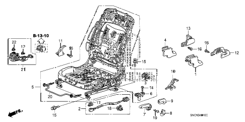2011 civic MX(HYBRID) 4 DOOR CVT FRONT SEAT COMPONENTS (L.) diagram 2011 civic MX(HYBRID) 4 DOOR CVT FRONT SEAT COMPONENTS (L.) diagram