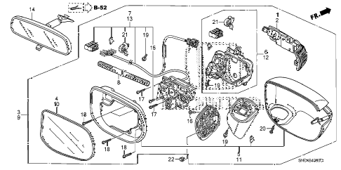 2011 civic MX(HYBRID) 4 DOOR CVT MIRROR diagram 2011 civic MX(HYBRID) 4 DOOR CVT MIRROR diagram