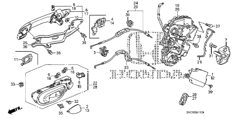2010 civic MX(HYBRID) 4 DOOR CVT REAR DOOR LOCKS - OUTER HANDLE diagram 2010 civic MX(HYBRID) 4 DOOR CVT REAR DOOR LOCKS - OUTER HANDLE diagram