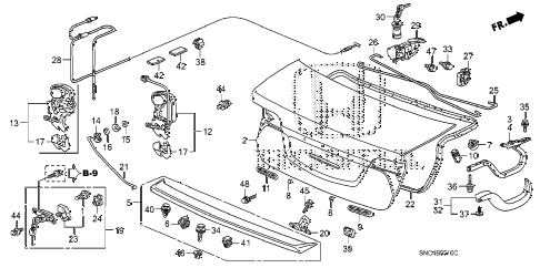 2011 civic MX(HYBRID LEATHER 4 DOOR CVT TRUNK LID diagram 2011 civic MX(HYBRID LEATHER 4 DOOR CVT TRUNK LID diagram