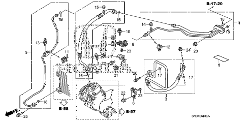 2009 civic MX(HYBRID NAVI) 4 DOOR CVT A/C HOSES - PIPES diagram 2009 civic MX(HYBRID NAVI) 4 DOOR CVT A/C HOSES - PIPES diagram