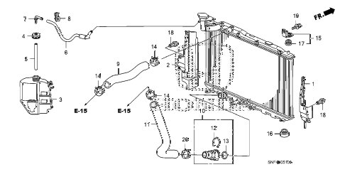 2008 civic GX 4 DOOR 5AT RADIATOR HOSE - RESERVE TANK diagram 2008 civic GX 4 DOOR 5AT RADIATOR HOSE - RESERVE TANK diagram