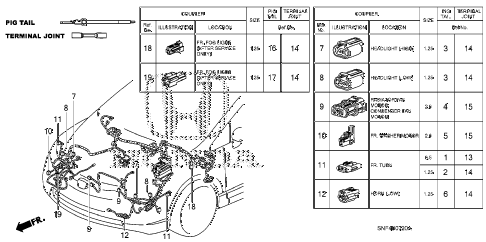 2011 civic GX 4 DOOR 5AT ELECTRICAL CONNECTORS (FR.) diagram 2011 civic GX 4 DOOR 5AT ELECTRICAL CONNECTORS (FR.) diagram
