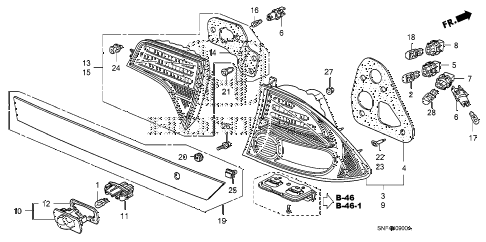 2009 civic GX 4 DOOR 5AT TAILLIGHT - LICENSE LIGHT diagram 2009 civic GX 4 DOOR 5AT TAILLIGHT - LICENSE LIGHT diagram