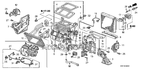 2008 civic GX 4 DOOR 5AT HEATER UNIT diagram 2008 civic GX 4 DOOR 5AT HEATER UNIT diagram
