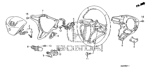 2011 civic GX 4 DOOR 5AT STEERING WHEEL (SRS) (2) diagram 2011 civic GX 4 DOOR 5AT STEERING WHEEL (SRS) (2) diagram