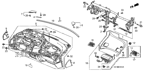 2009 civic GX 4 DOOR 5AT INSTRUMENT PANEL diagram 2009 civic GX 4 DOOR 5AT INSTRUMENT PANEL diagram