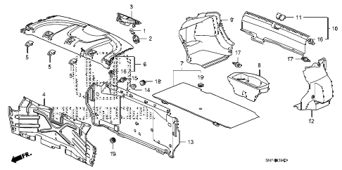 2011 civic GX 4 DOOR 5AT REAR TRAY - TRUNK LINING diagram 2011 civic GX 4 DOOR 5AT REAR TRAY - TRUNK LINING diagram