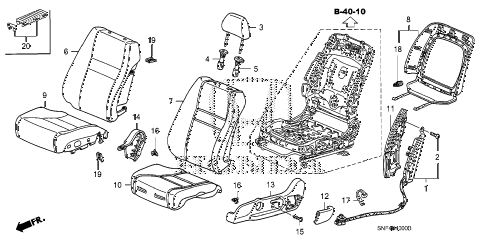 2011 civic GX 4 DOOR 5AT FRONT SEAT (L.) diagram 2011 civic GX 4 DOOR 5AT FRONT SEAT (L.) diagram