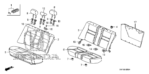 2008 civic GX 4 DOOR 5AT REAR SEAT diagram 2008 civic GX 4 DOOR 5AT REAR SEAT diagram