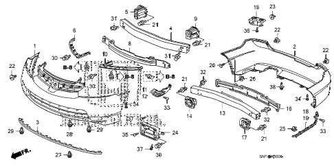 2008 civic GX 4 DOOR 5AT BUMPERS (1) diagram 2008 civic GX 4 DOOR 5AT BUMPERS (1) diagram
