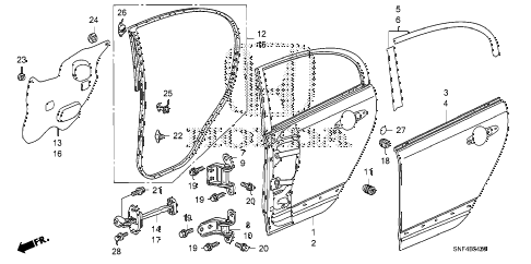 2009 civic GX 4 DOOR 5AT REAR DOOR PANELS diagram 2009 civic GX 4 DOOR 5AT REAR DOOR PANELS diagram