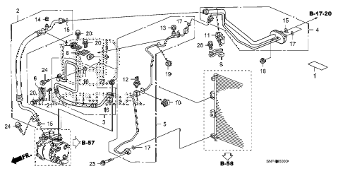 2011 civic GX 4 DOOR 5AT A/C HOSES - PIPES diagram 2011 civic GX 4 DOOR 5AT A/C HOSES - PIPES diagram