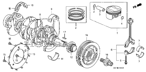 2009 civic GX 4 DOOR 5AT CRANKSHAFT - PISTON diagram 2009 civic GX 4 DOOR 5AT CRANKSHAFT - PISTON diagram