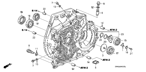 2007 civic DX 2 DOOR 5AT TORQUE CONVERTER CASE diagram 2007 civic DX 2 DOOR 5AT TORQUE CONVERTER CASE diagram