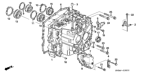 2007 civic DX 2 DOOR 5AT TRANSMISSION CASE diagram 2007 civic DX 2 DOOR 5AT TRANSMISSION CASE diagram