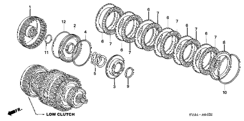 2009 civic LX 2 DOOR 5AT CLUTCH (LOW) diagram 2009 civic LX 2 DOOR 5AT CLUTCH (LOW) diagram