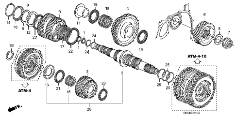 2007 civic DX 2 DOOR 5AT SECONDARY SHAFT diagram 2007 civic DX 2 DOOR 5AT SECONDARY SHAFT diagram