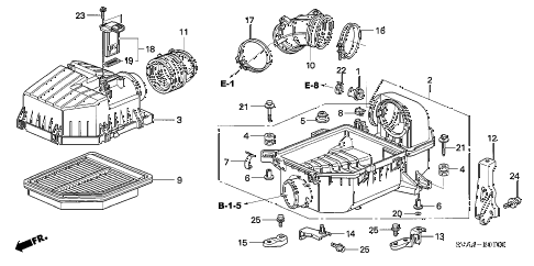 2009 civic EX(NAV) 2 DOOR 5AT AIR CLEANER (1.8L) diagram 2009 civic EX(NAV) 2 DOOR 5AT AIR CLEANER (1.8L) diagram