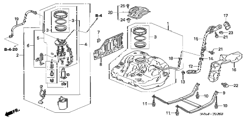 2009 civic SI(NAV) 2 DOOR 6MT FUEL TANK (1) diagram 2009 civic SI(NAV) 2 DOOR 6MT FUEL TANK (1) diagram