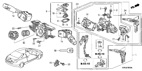 2007 civic LX 2 DOOR 5MT COMBINATION SWITCH diagram 2007 civic LX 2 DOOR 5MT COMBINATION SWITCH diagram