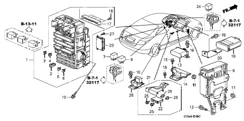 2009 civic EX-L(NAV) 2 DOOR 5MT CONTROL UNIT (CABIN) (1) diagram 2009 civic EX-L(NAV) 2 DOOR 5MT CONTROL UNIT (CABIN) (1) diagram