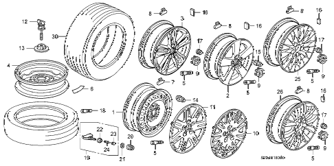 2006 civic LX 2 DOOR 5MT WHEEL DISK (KA) diagram 2006 civic LX 2 DOOR 5MT WHEEL DISK (KA) diagram