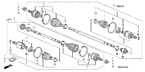 2008 civic EX(NAV) 2 DOOR 5AT DRIVESHAFT (1.8L) (AT) diagram 2008 civic EX(NAV) 2 DOOR 5AT DRIVESHAFT (1.8L) (AT) diagram